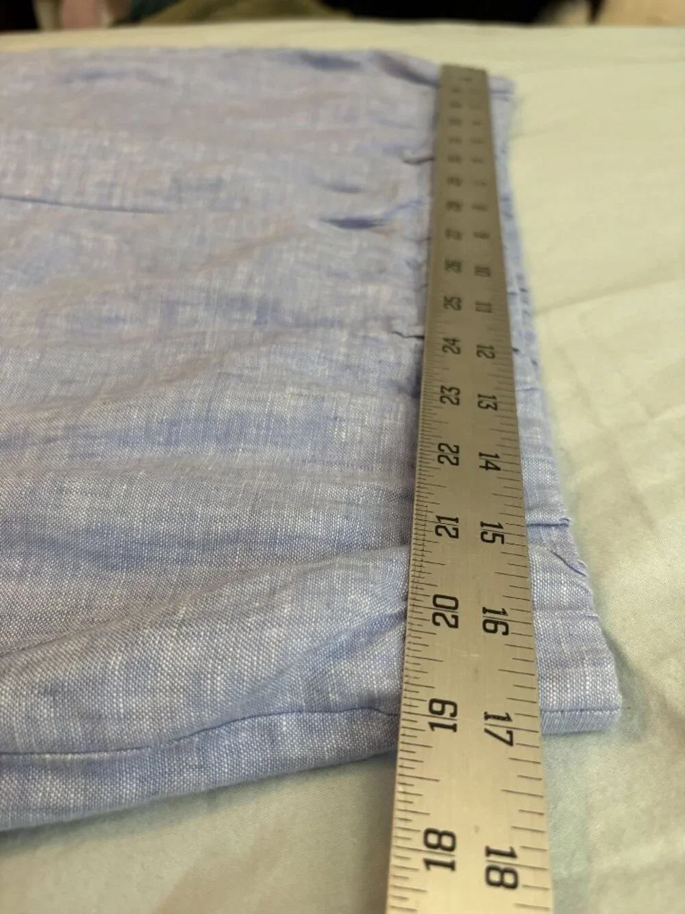 NWT Quince Women's 100% European Linen Pants L French Blue Coastal Quiet Luxury